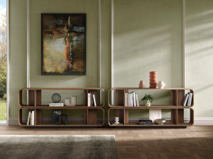 Двухсторонний книжный шкаф из дерева