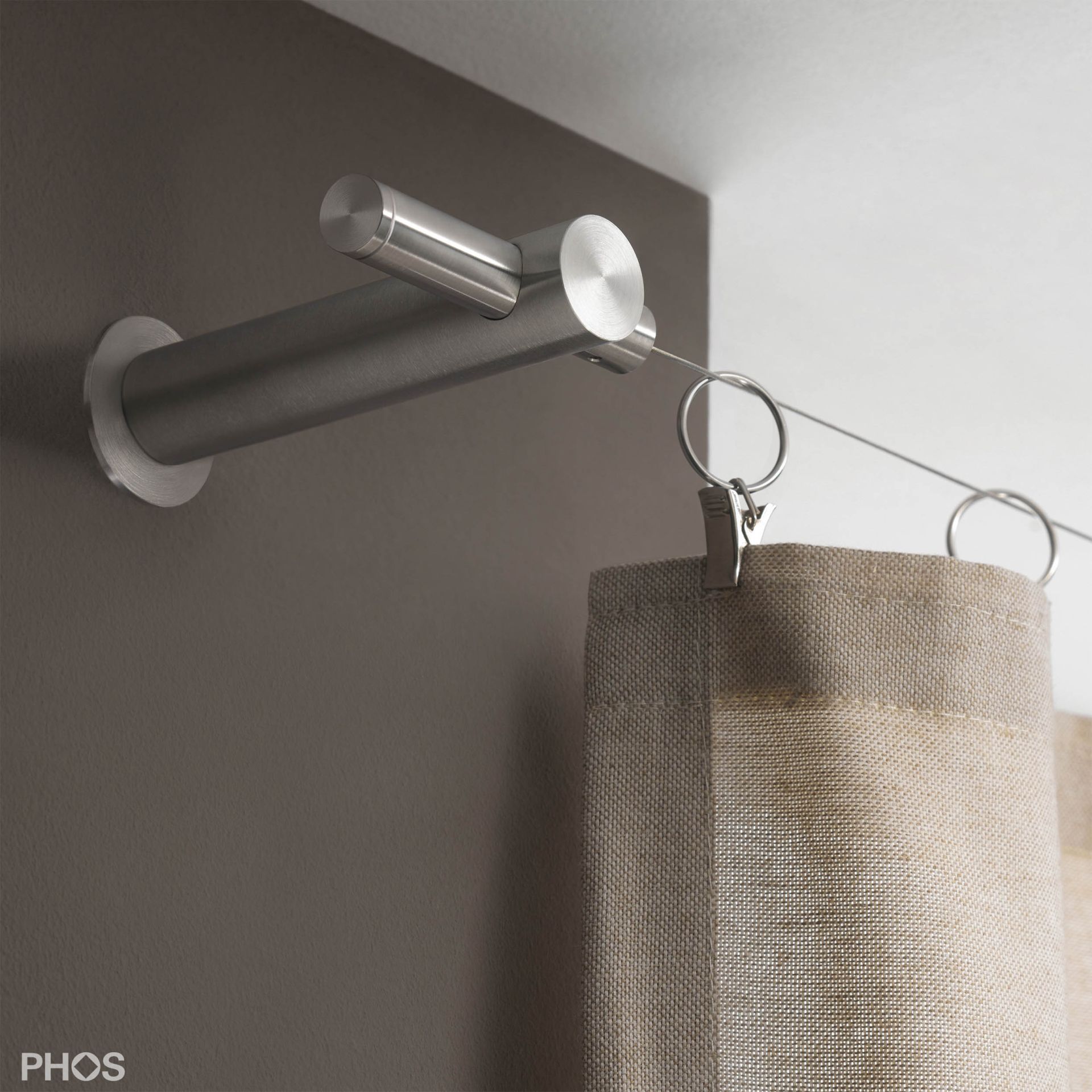 SSL20100Set5SU18137 Система боковой натяжки троса через внутренний угол, пролет до 5 м, расстояние до стены 9,2 см PHOS 