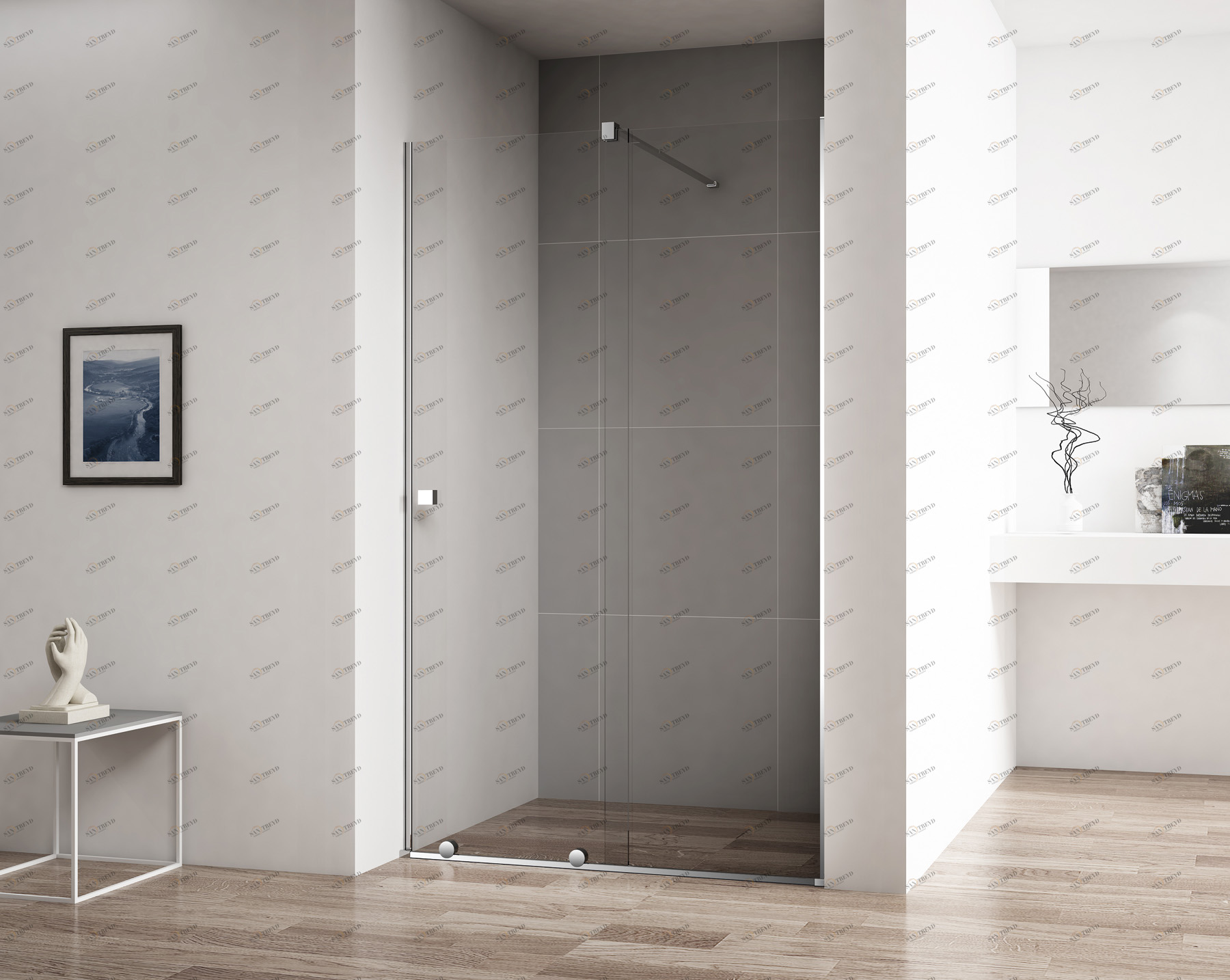 Душевая дверь в нишу CEZARES STREAM-BF-1-110-C-Cr