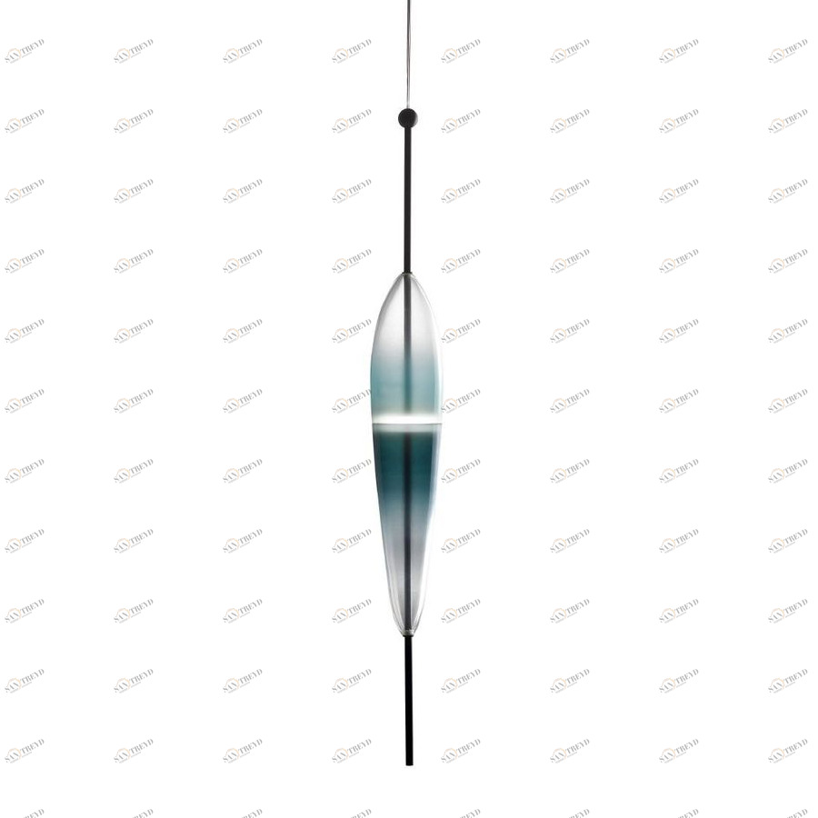Светильник подвесной 47,5х10 см голубой Flow B blue 9148/B DELIGHT COLLECTION ДИЗАЙНЕРСКИЕ 00-3882350 Голубой;прозрачный 