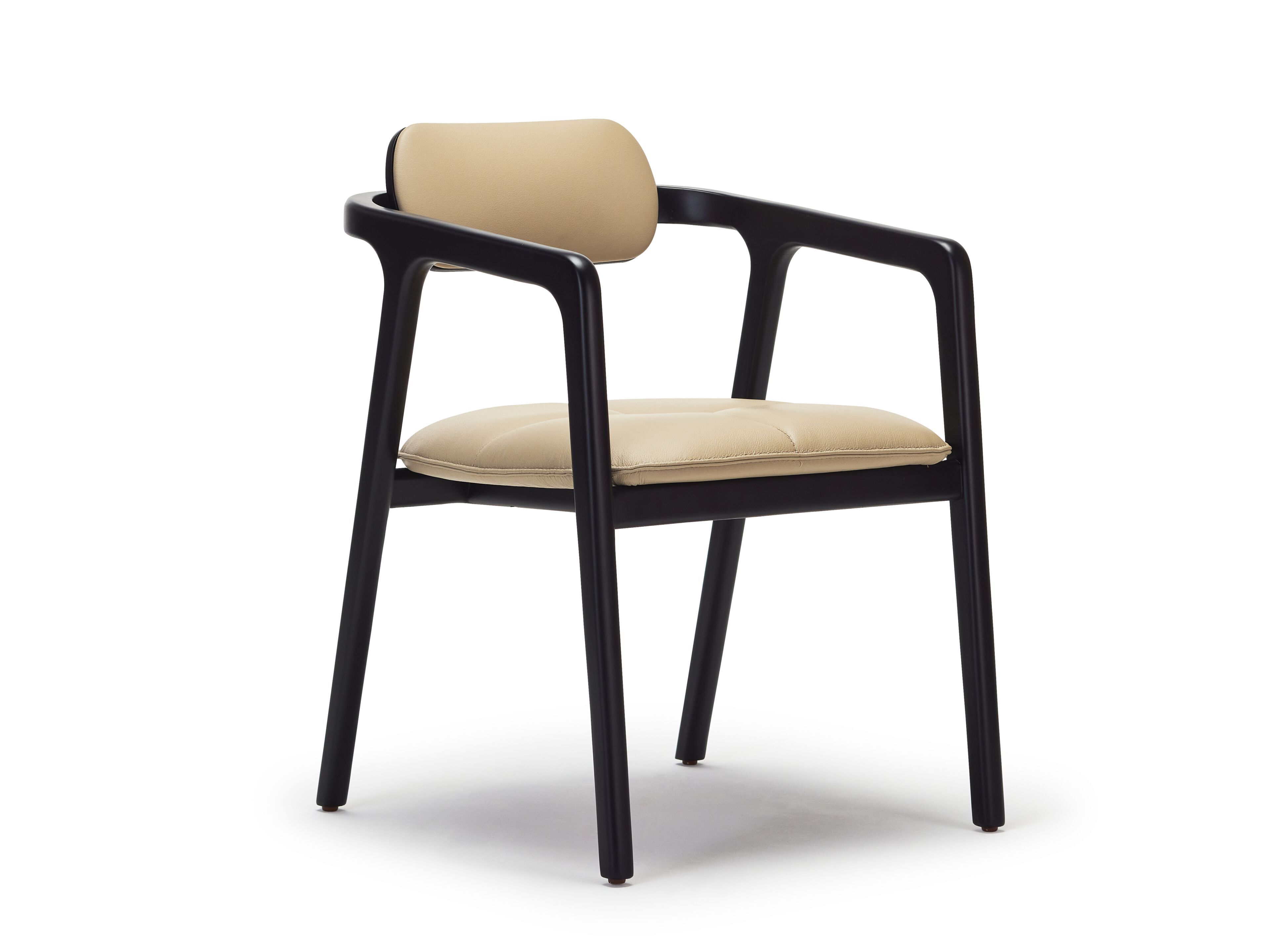 Стул из кожи и ясеня с подлокотниками Papell Design гостиница ARCH-00114405 - Вид №9