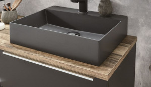 AP509466(174) Puris Aspekt, столешница с вырезом под раковину по центру 900 мм, цвет дуб хантон