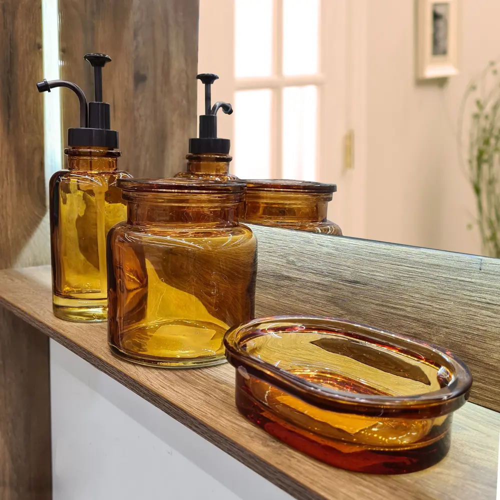 Баночка для ватных дисков Raindrops Янтарь цвет янтарный STLM-2167711 - Вид №2