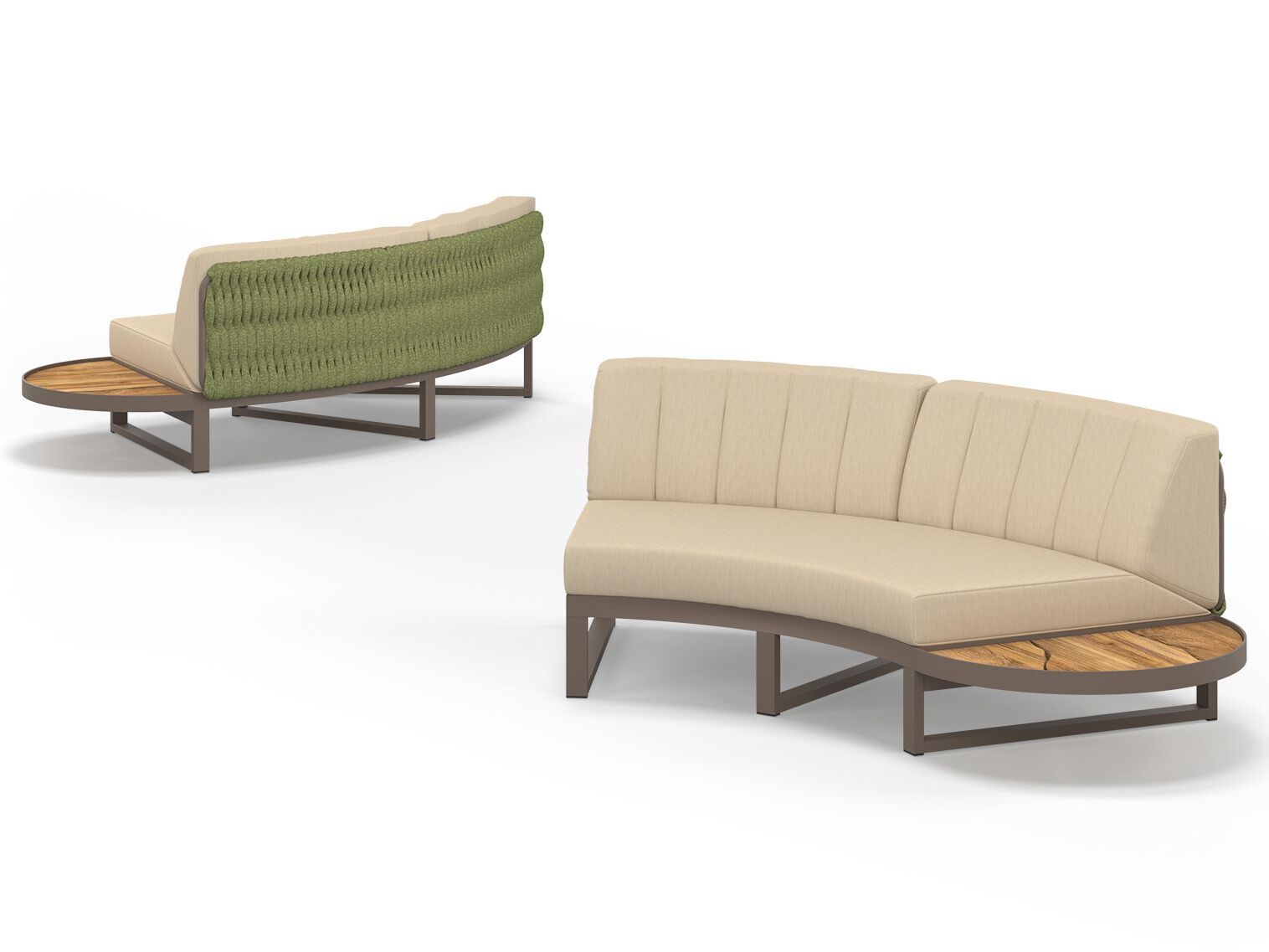 Тканевый изогнутый модульный садовый диван MAMAGREEN Munia ARCH-00064107 - Вид №3