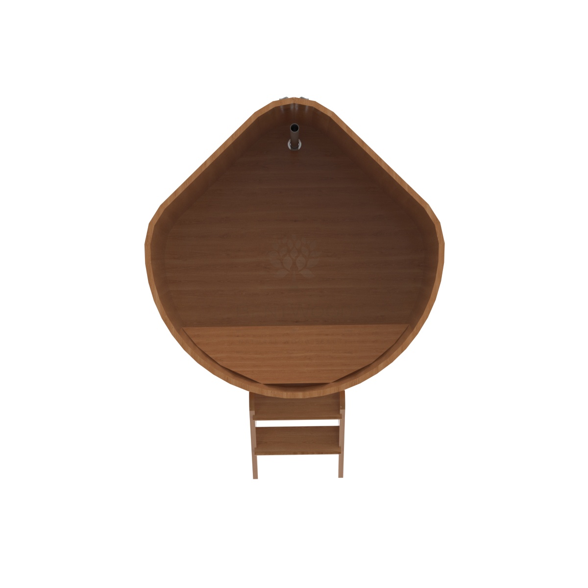 1353 Купель угловая из дуба 1,19х1,19х1,0 натуральная Alyarus  - Вид №4