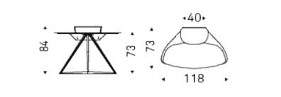 Стальной письменный стол Cattelan italia STORM ARCH-00086155 - Вид №5