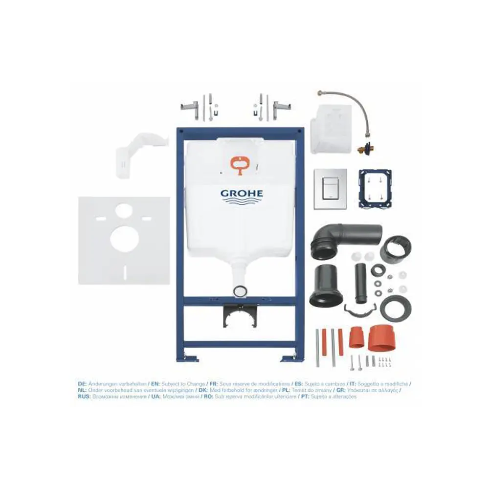 Комплект инсталляция Grohe с унитазом Culto Nova безободковый с микролифтом с клавишей цвет хром STLM-2080622 - Вид №3