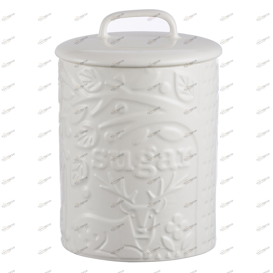 Банка с крышкой для сахара белая In the Forest MASON CASH  00-3871154 Белый 