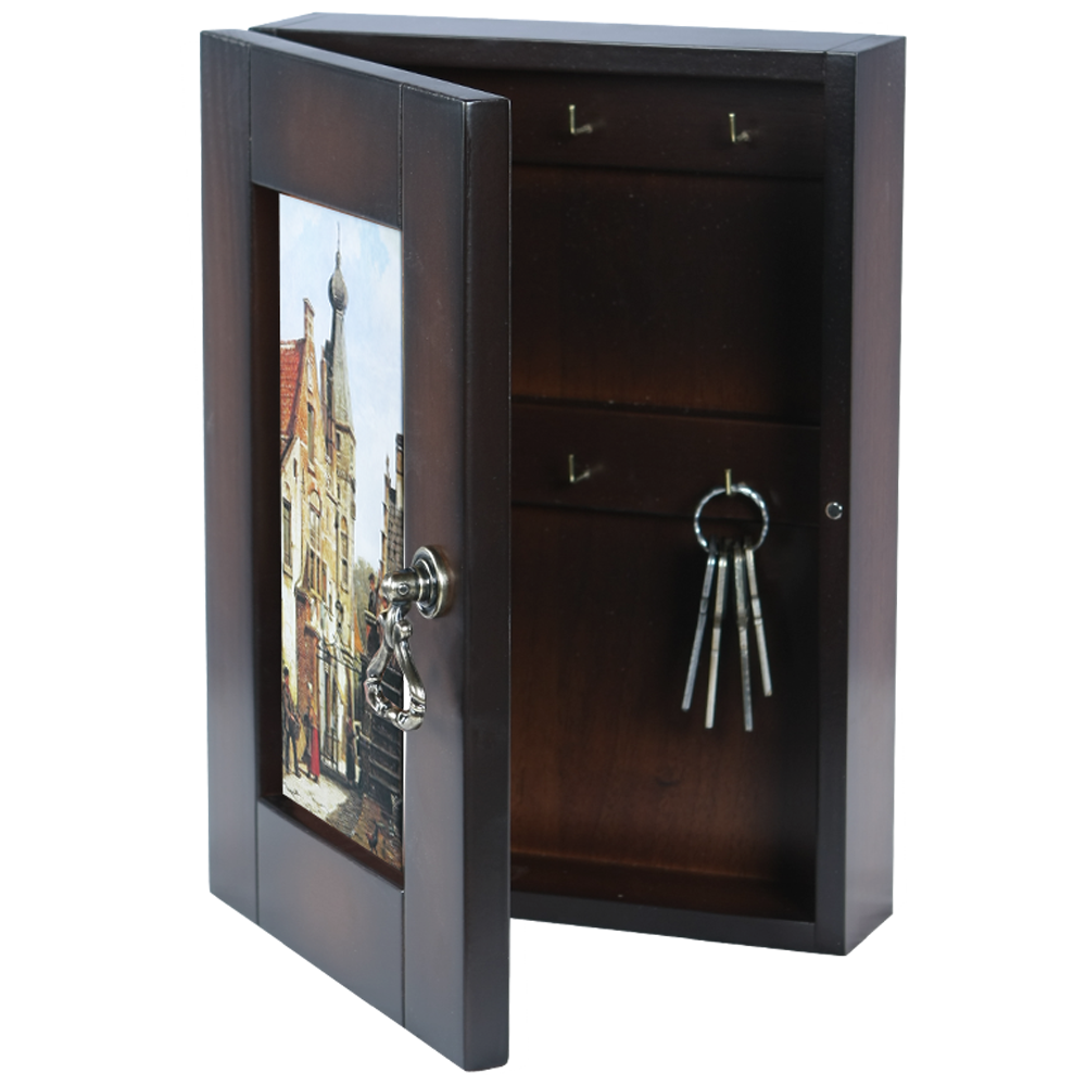 71111 Ключница Семь ключей счастья Орех Оберджин BOGACHO 4627138207543 - Вид №1