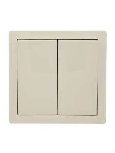 LETO Выключатель двойной крем