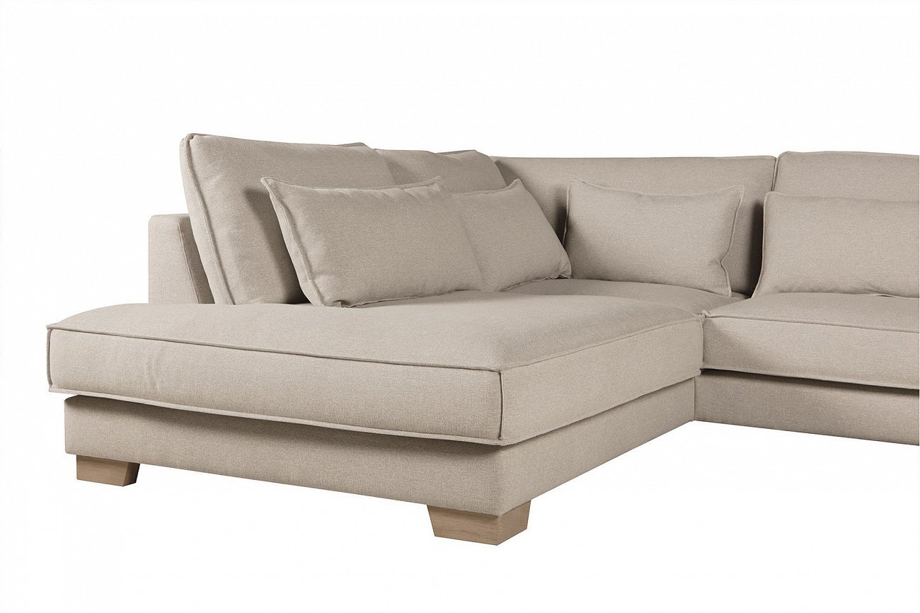 Диван Malte трехместный угловой с правым модулем светло-серый SITS ДИЗАЙНЕРСКИЕ, MALTE 192160 Бежевый;молочный  - Вид №5