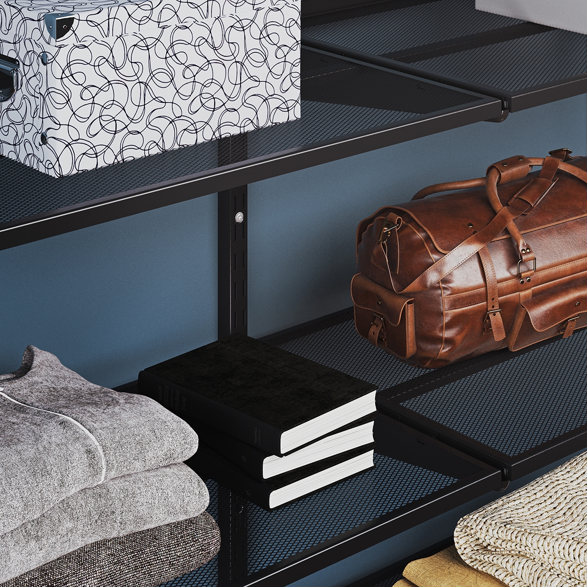 Мелкосетчатая полка , 890x420 мм, черный LJPS0355 Public Steel Россия  - Вид №1