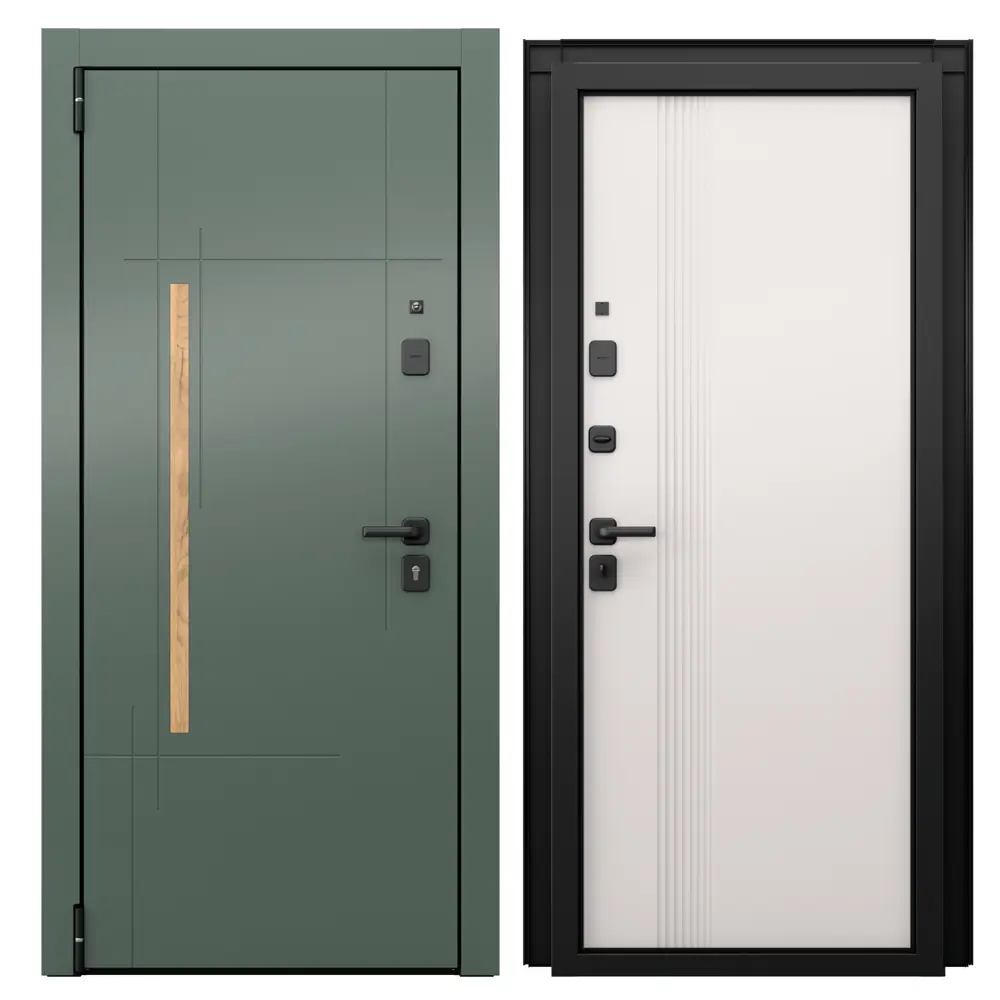 Дверь входная металлическая Грин Скейп 95x205 см левая шелк белый TOREX STLM-2155895