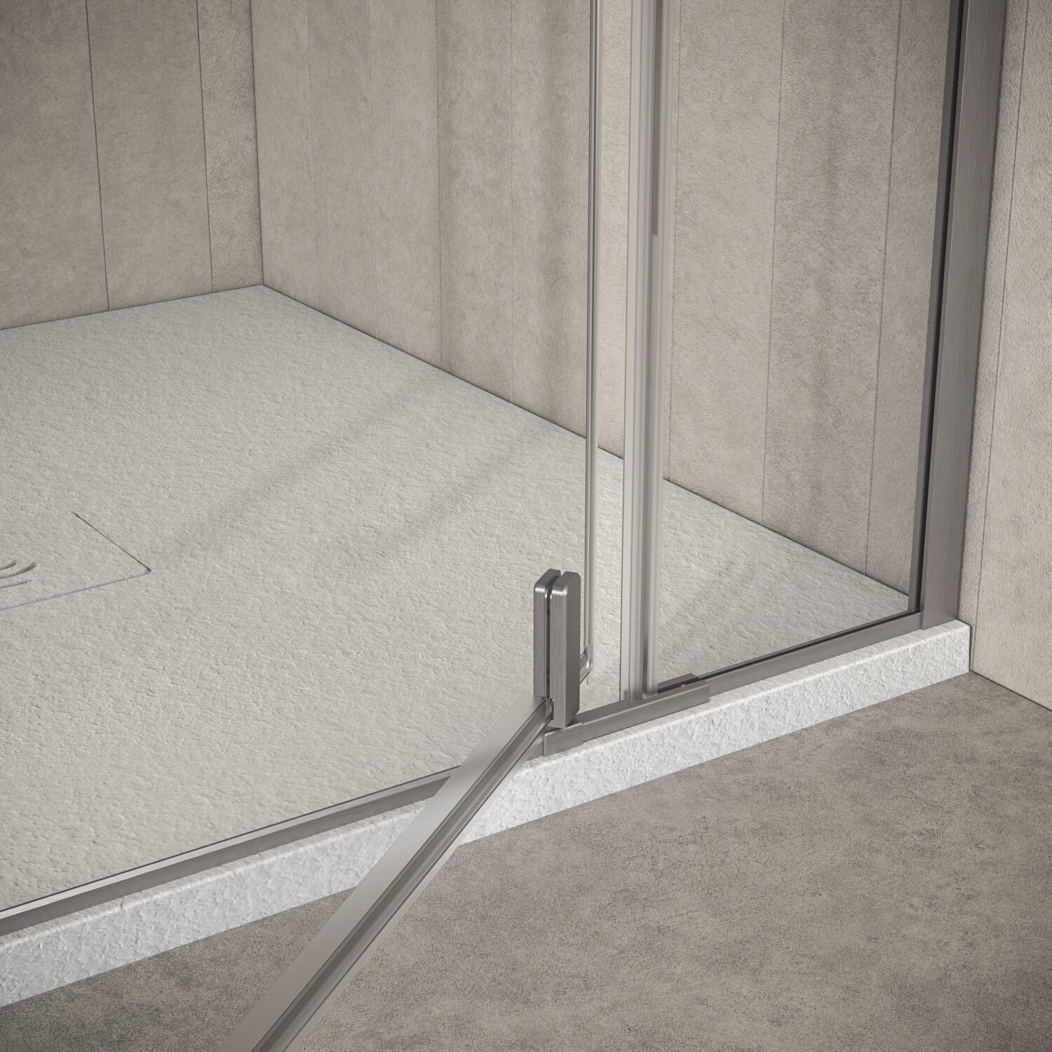 Душевая кабина из закаленного стекла с распашной дверью Kinedo Pure Alu-8 ARCH-00053864 - Вид №2