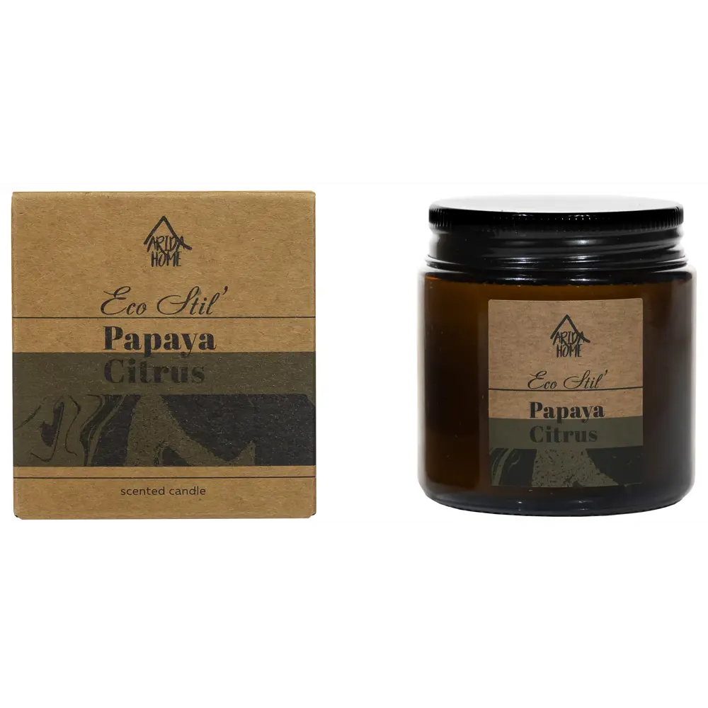 Свеча в стакане ароматизированная Eco Stil Папайя и цитрус ARIDA HOME STLM-2013391 - Вид №1