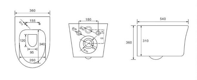 B2347 Унитаз подвесной LAB.Space  - Вид №2