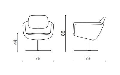 Тканевое кресло True Design Arca ARCH-00030953 - Вид №5