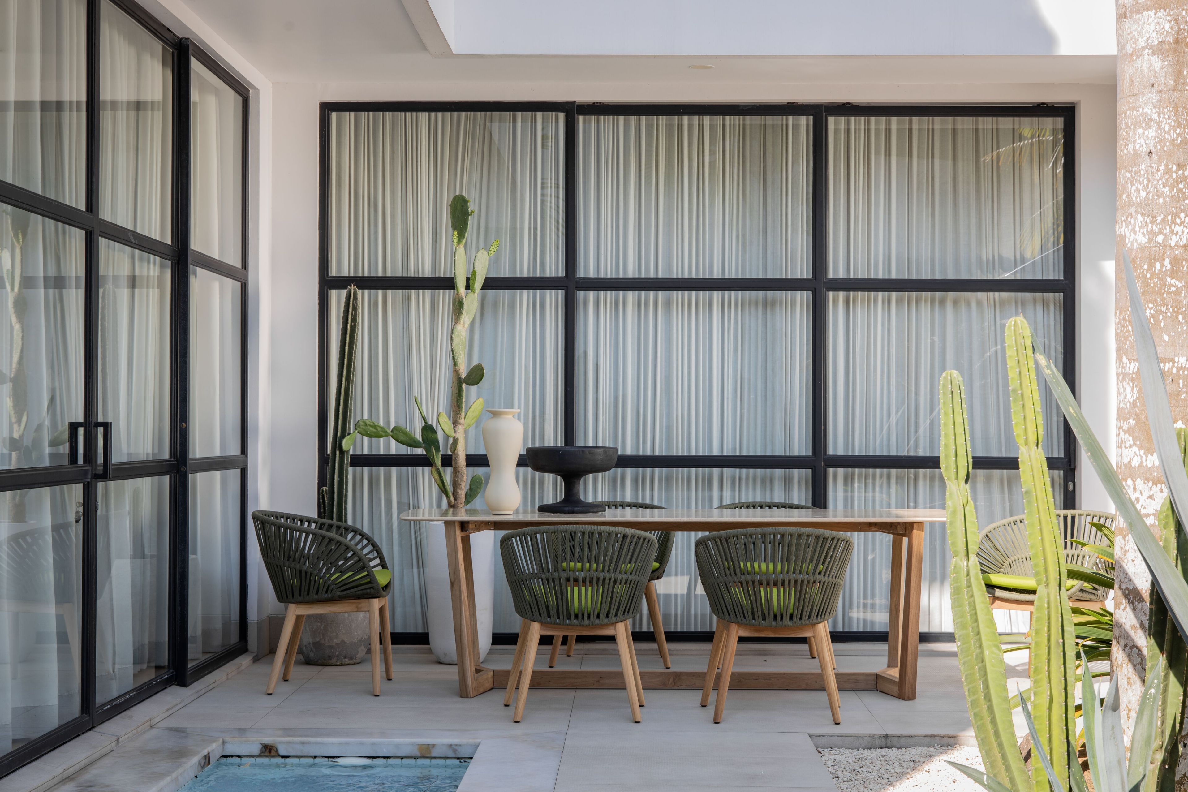 Травертин прямоугольный садовый стол cbdesign Kal ARCH-00073085 - Вид №2