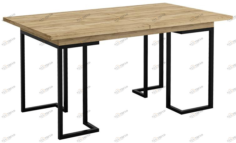 1754 Стол раскладной обеденный Loft 160 Дуб натур R-HOME 4003604h_Натур