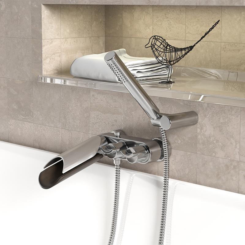 Paini Morgana 73CR105LZKM смеситель для ванны с аксессуаром - Вид №1