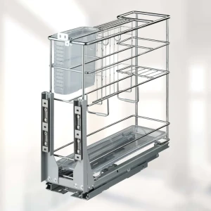 91958536 Бутылочница Мф-Комплект Alba с доводчиком 15.5x41x46 см цвет хром STLM-1361061