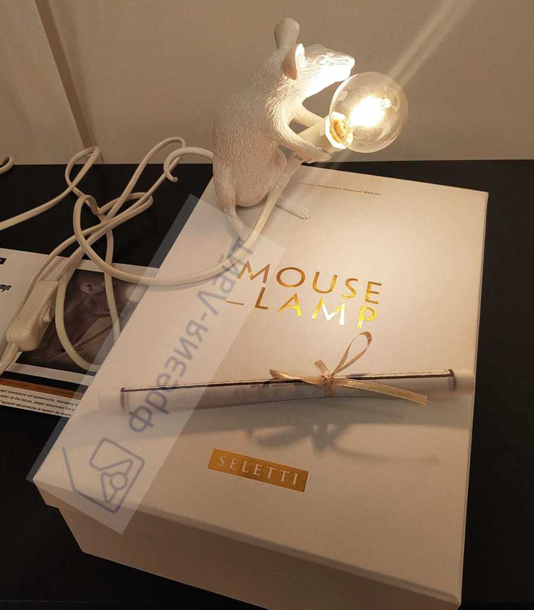 Seletti 14885 sitting MOUSE лампа настольная мышь с лампочкой 112071 - Вид №2