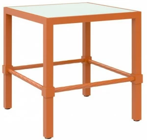 JANUS et Cie Квадратный садовый столик из алюминия и стекла Palmia