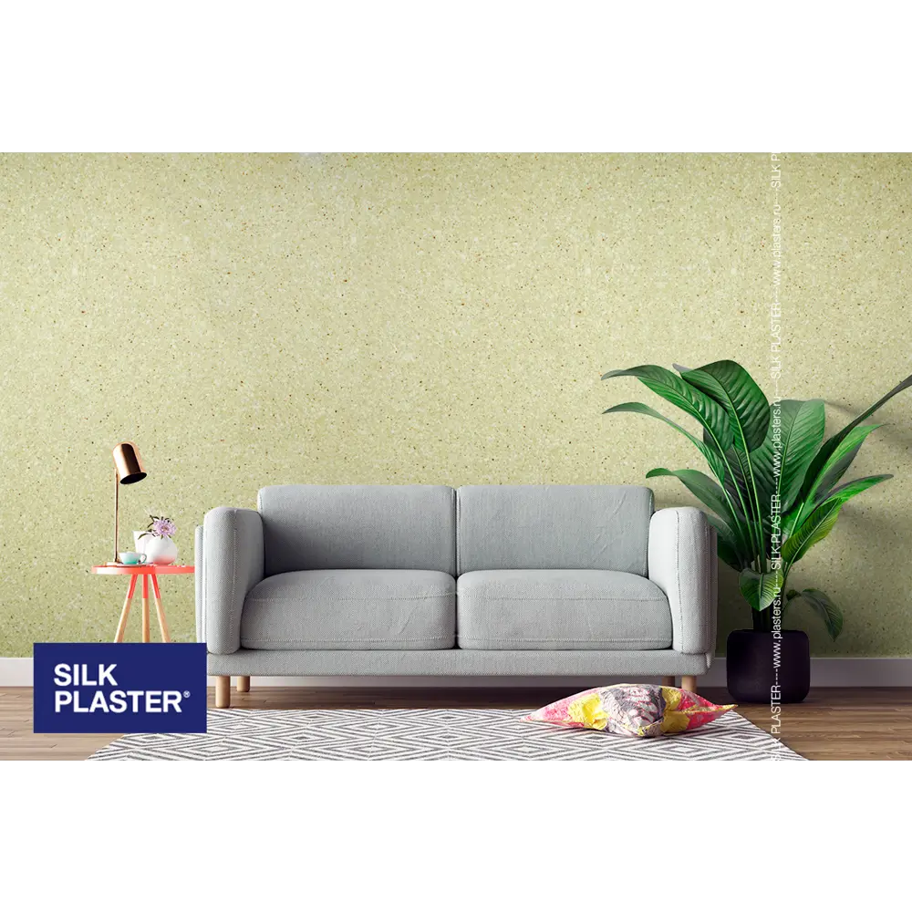 Жидкие обои Silk Plaster Absolute А305 0.83 кг цвет фисташковый STLM-2158682 - Вид №3