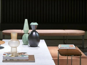 BAXTER Мягкая кожаная скамейка