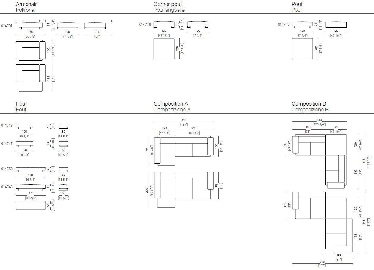 Arketipo Модульный тканевый диван Loft sun-id-1417669 - Вид №7