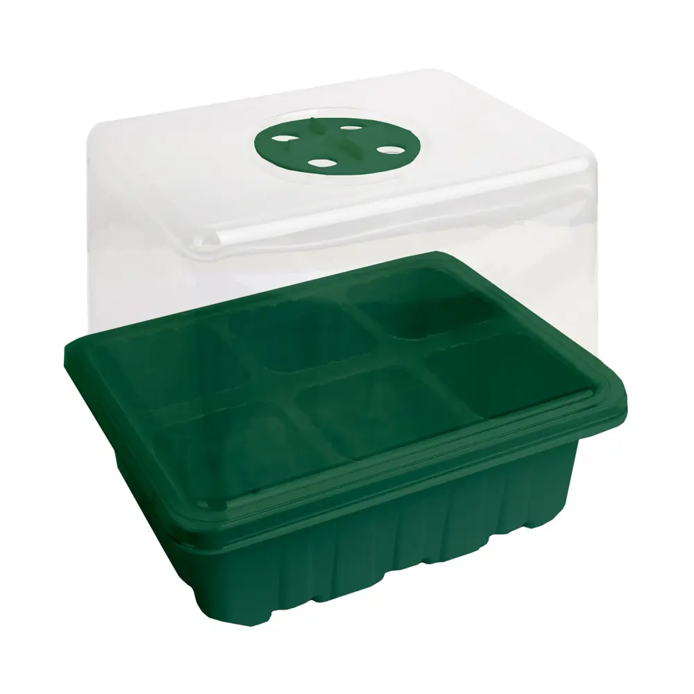 Мини-парник пластик 200x150 мм 6 ячеек цвет зеленый 5 шт Santreyd STLM-2069192