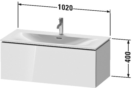 LC613801111 L-Cube Тумбочка подвесная Кашемировый дуб Duravit - Вид №1