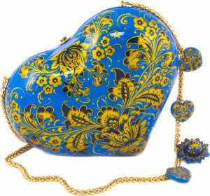 10660450 Хохломская Роспись Бижутерия с миниатюрой Сумка  (Коллекционное изделие) Дерево