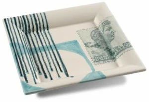 MARIONI Керамический поднос квадратный Postcard 01153g