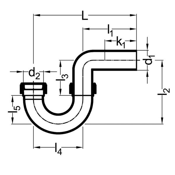 SANIT 05156810000 Сифон, ПЭ-сток, вертикальный / горизонтальный  - Вид №1