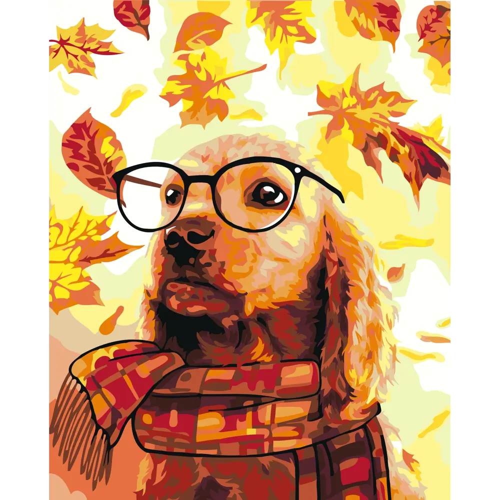 Картина по номерам Лабрадор в очках 40х50 см FBRUSH STLM-2029508