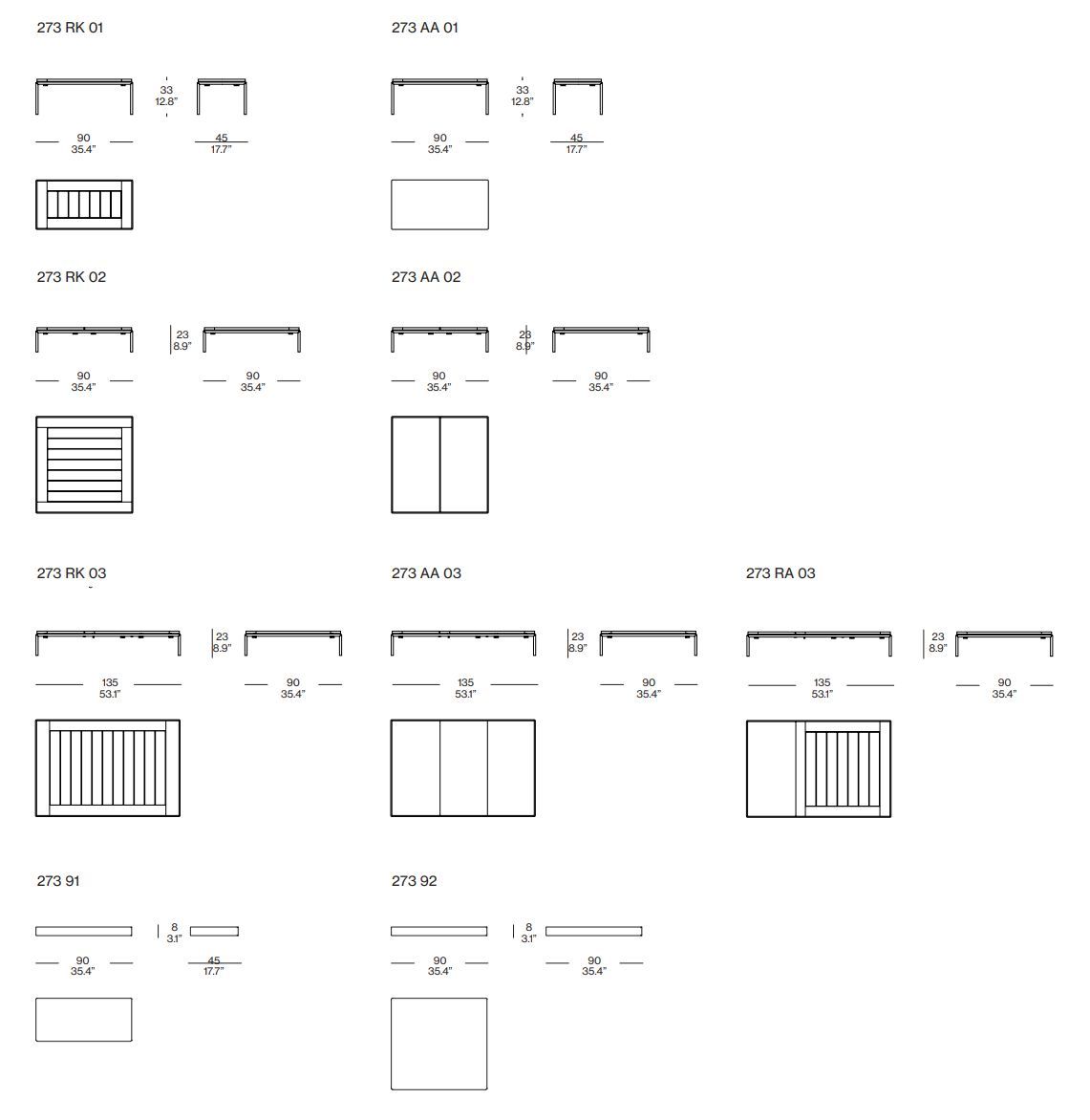 Низкий садовый столик в ироко CASSINA Mex-Hi Outdoor ARCH-00074152 - Вид №5