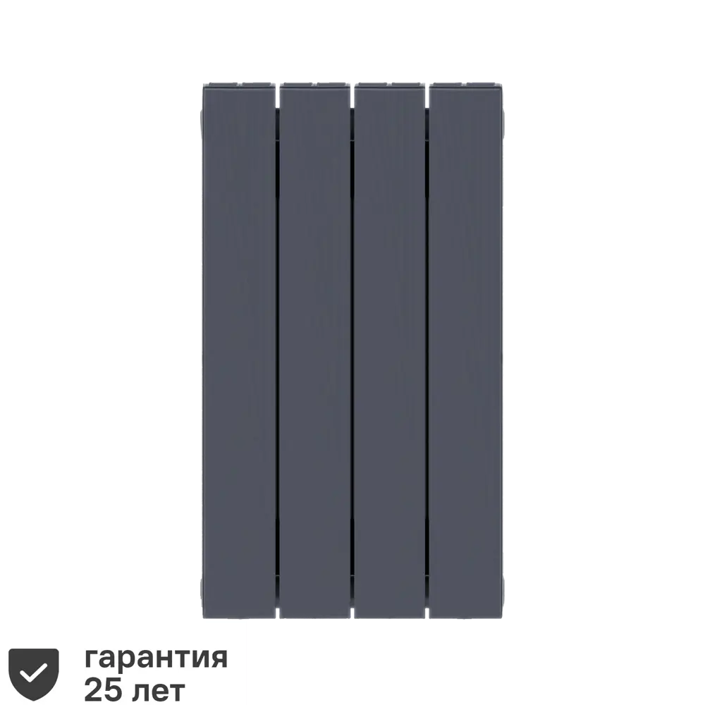 Радиатор секционный Rifar Supremo S50004RAL7012 500/90 4 секции боковое подключение биметалл серый 82560810 STLM-2034328
