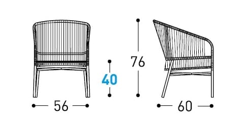 Алюминиевый стул с порошковым покрытием с подлокотниками Varaschin Cricket ARCH-00052420 - Вид №14