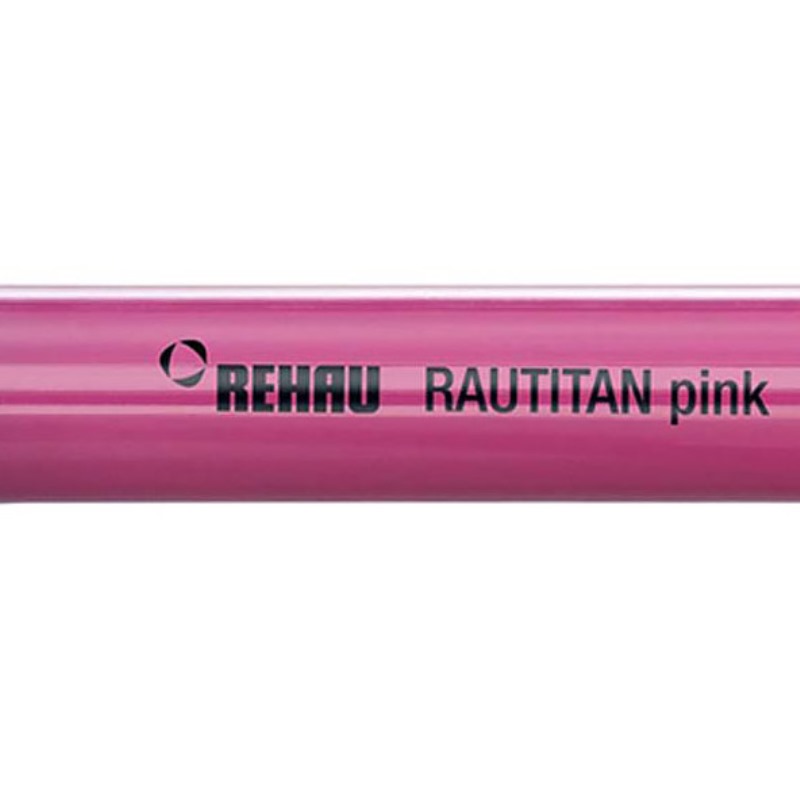 Труба универсальная для систем отопления RAUTITAN pink REHAU 63x8,6 штанга 6м 136102