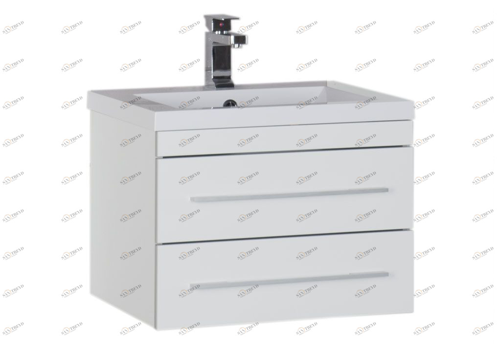 Тумба под раковину Aquanet Верона 58 белый (подвесная 2 ящика) sun-id-270471