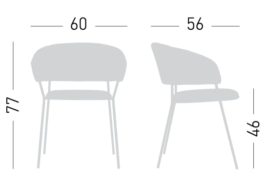 Мягкий стул из ткани GABER Nuta Light ARCH-00095640 - Вид №7