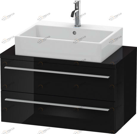 XL540704040 X-Large Тумбочка для компактной консоли Черный глянцевый лак Duravit