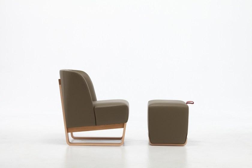 Very Wood Пуф из мягкой кожи Skid sun-id-1444084 - Вид №3