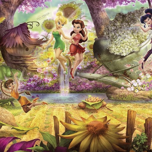4-416-Fairies-Forest Фотообои Komar Disney 1.27х3.68 м 4416FAIRIESFOREST