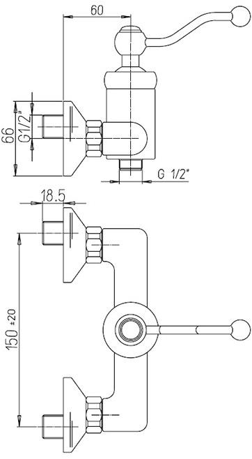 Paini Duomo 88OP511 смеситель для душа - Вид №2