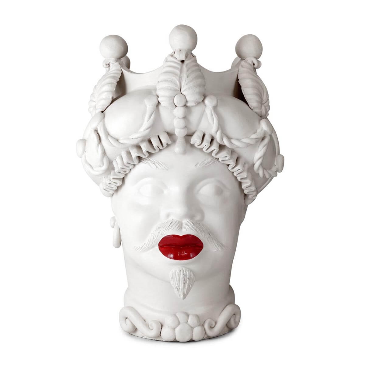 200946-10 ABHIKA ВАЗА MORO MAN BAROQUE WHITE  - Вид №4