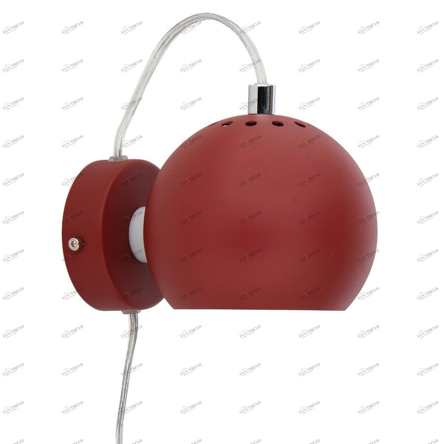 Лампа настенная Ball, темно-красная матовая Frandsen 4750315011