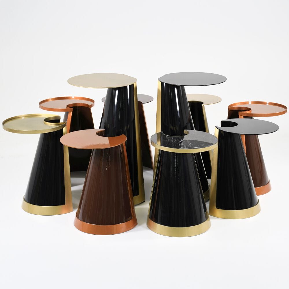 Высокий стальной журнальный столик Vela Arredamenti ORION ARCH-00080965 - Вид №4