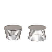 Noodle 1080 Журнальный столик со стальной рамой. Версия H 30/31 см. Столешница из листовой стали Ø 50. Et al. Noodle